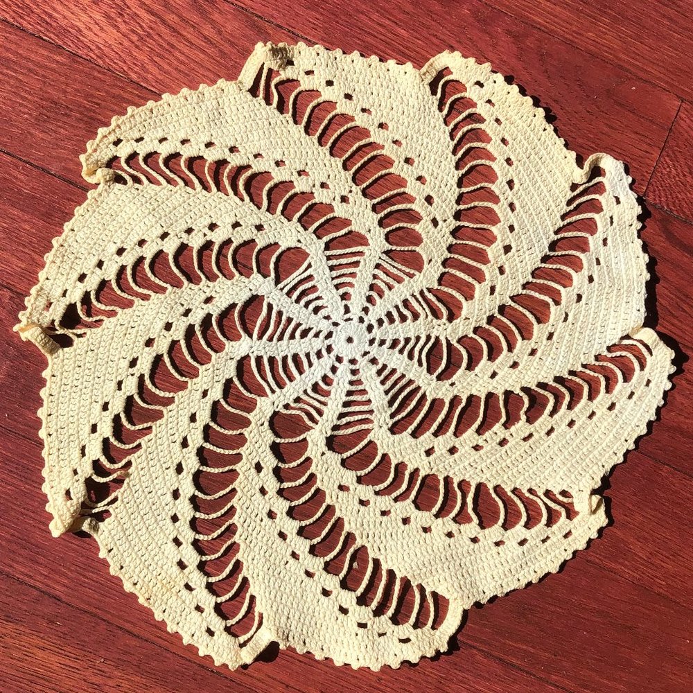 Vintage Swirl Crochet Doily